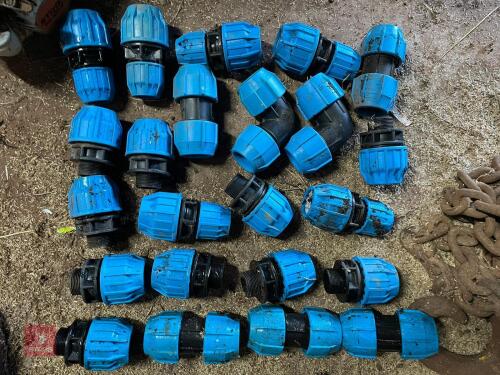 QTY OF MIXED MDPE WATER PIPE FITTINGS