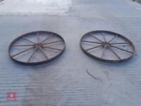 TWO SPOKED STEEL WHEELS