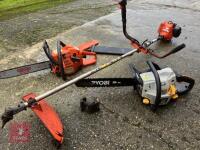 2 CHAINSAWS & 1 STRIMMER S/R - 2