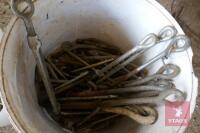 LARGE BUCKET OF J BOLTS & EYE BOLTS - 2