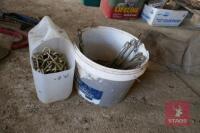 LARGE BUCKET OF J BOLTS & EYE BOLTS - 4