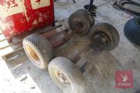 2 TROLLEY WHEEL AXLES - 2