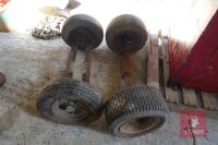 2 TROLLEY WHEEL AXLES - 3