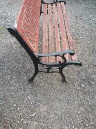 CAST IRON WITH GARDEN BENCH