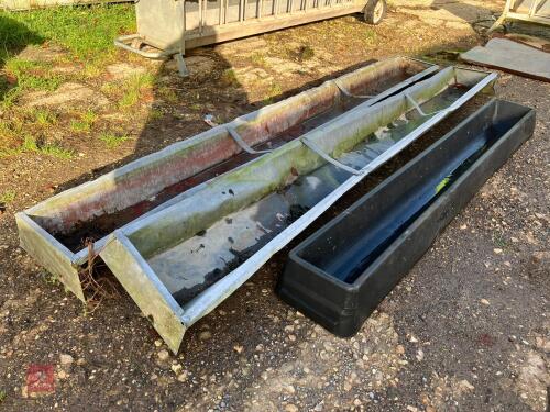 3 GROUND FEED TROUGHS