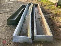 3 GROUND FEED TROUGHS - 9