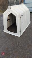 WHITE PLASTIC CALF HUTCH & PEN - 3