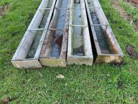 4 X 10' IAE GALVANISED SHEEP TROUGHS - 3