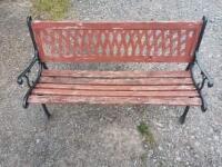 CAST IRON WITH GARDEN BENCH - 3