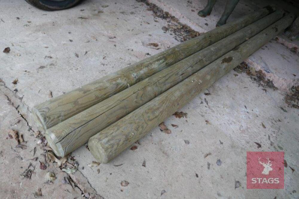 3 X 12' LONG WOODEN POLES