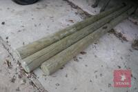 3 X 12' LONG WOODEN POLES