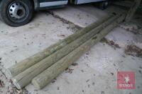 3 X 12' LONG WOODEN POLES - 5