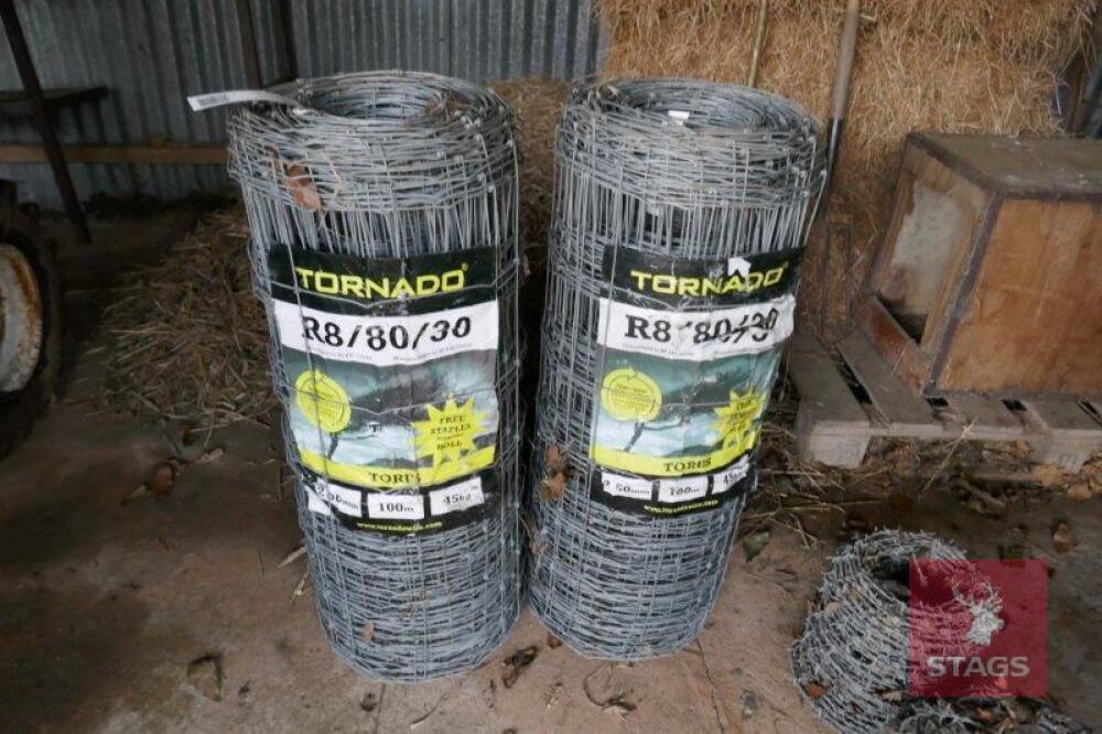 2 X 100M ROLLS OF TORNADO R8/80/30 WIRE