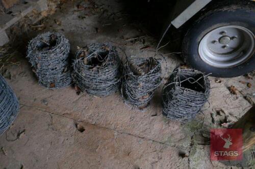 4 PART ROLLS OF BARBED WIRE