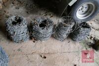 4 PART ROLLS OF BARBED WIRE - 2