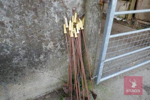 17 METAL PIGTAIL ELECTRIC FENCING STAKES