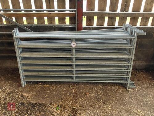 10 X 6' GALVANISED HURDLES (60)