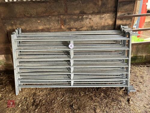 10 X 6' GALVANISED HURDLES (63)