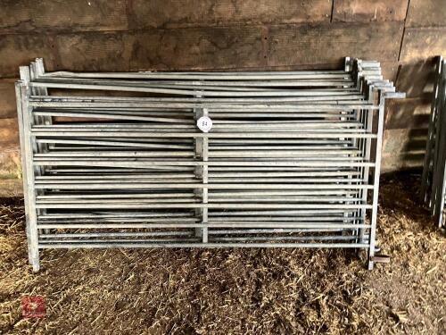 10 X 6' GALVANISED HURDLES (64)