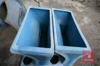 4 BLUE PLASTIC PIG FEEDERS - 5