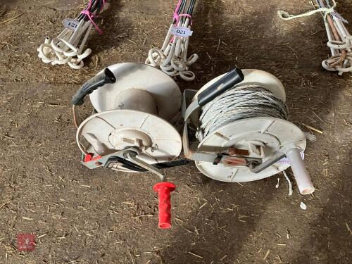 2 ELECTRIC FENCE HAND REELS (107)