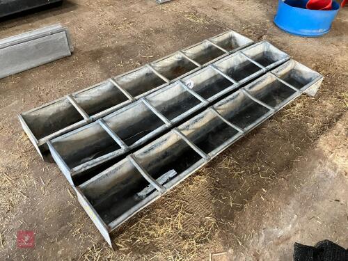 3 X 6' GALVANISED FEED TROUGHS (137)