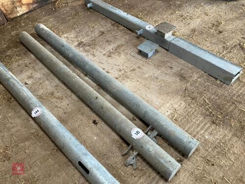 2 X 2M GALVANISED LATCHING POST (145)