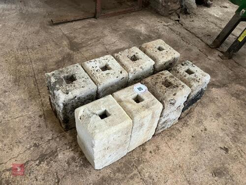 8 STONE MOUNTS/BLOCKS (86)