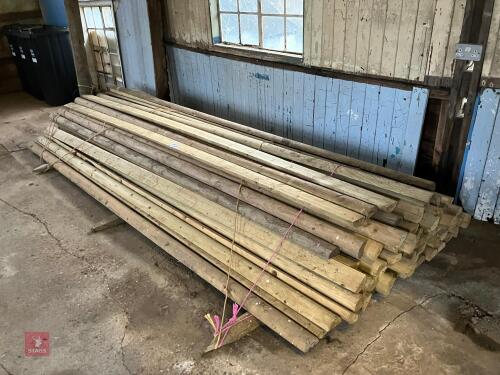 80 X 12' WOODEN HALF RAILS (184)