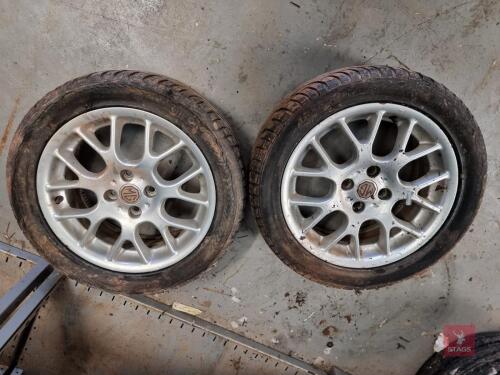 2 MG ALLOY WHEELS & TYRES