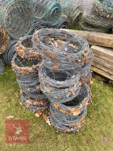 PALLET OF USED BARBED WIRE