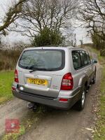 2007 HYUNDAI TERRACAN CDX CRTD 4WD (S/R - 6