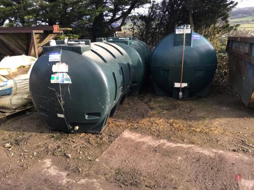 3 PLASTIC OIL TANKS