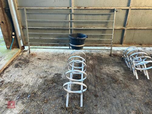 6 STEEL BUCKET HOLDERS (56)