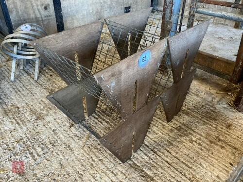 4 HOOK-OVER HAY RACKS (62)