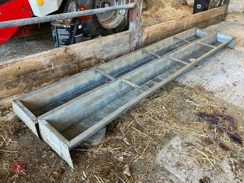 2 GALVANISED 9' FEED TROUGHS (66)