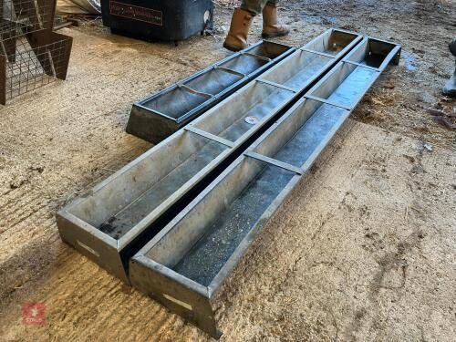 3 GALVANISED 9' FEED TROUGHS (66)