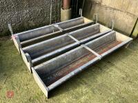 3 GALV 4' 6'' HOOK OVER FEED TROUGHS(121