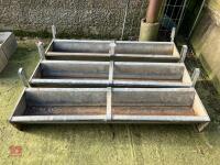 3 GALV 4' 6'' HOOK OVER FEED TROUGHS(121 - 2