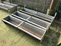 3 GALV 4' 6'' HOOK OVER FEED TROUGHS(121 - 3