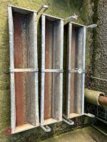 3 GALV 4' 6'' HOOK OVER FEED TROUGHS(121 - 4