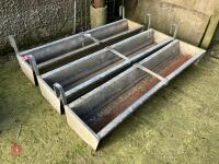 3 GALV 4' 6'' HOOK OVER FEED TROUGHS(121 - 8