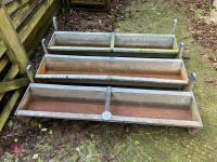 3 GALV 4' 6'' HOOK OVER FEED TROUGHS(122