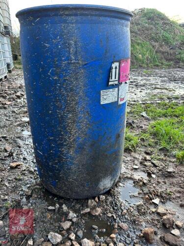 200 LITRE DAIRY CHEMICAL DRUM