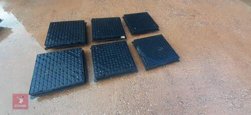 6 POLYPIPE 450MM MANHOLE COVERS