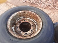 4 FORMER AEROPLANE TYRES AND RIMS - 2