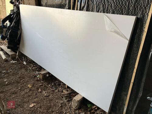 10 X 92'' X 38'' WHITE WALL BOARDS