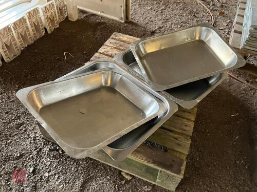 5 STAINLESS TRAYS