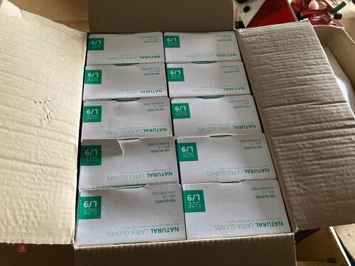 10 PACKS OF 100 L NITRIL GLOVES