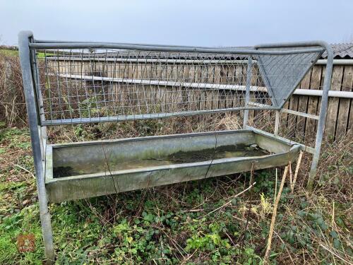 GALVANISED CATTLE HAY & TROUGH FEEDER